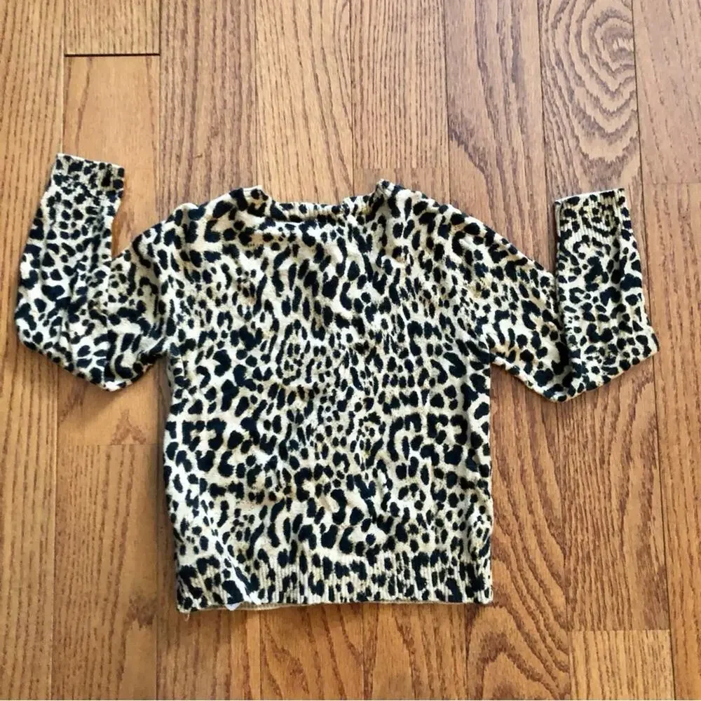Baby Gap Leopard Print Tan Black Cardigan Toddler Girl’s Size 4